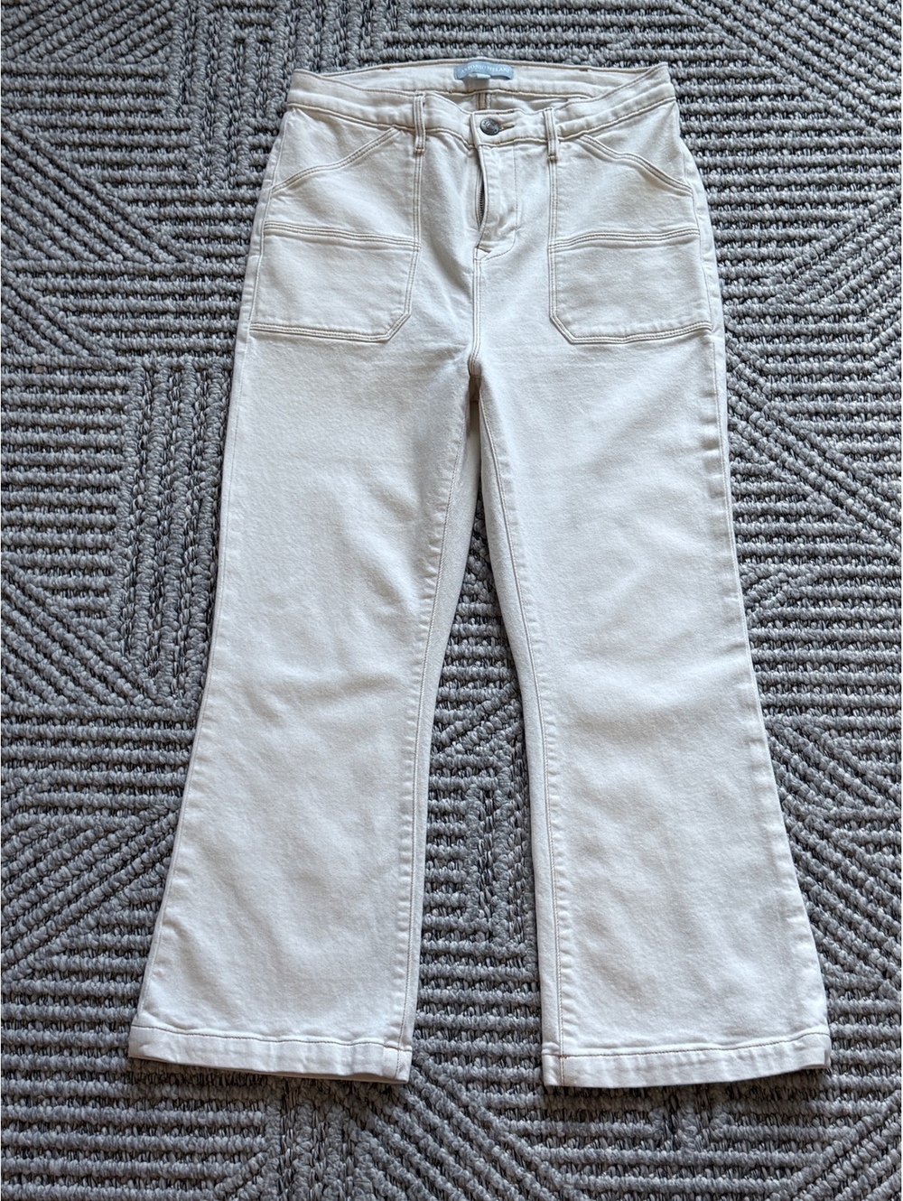 Antonio Melani Veronica High Waisted Flare Leg Jeans White Size 10